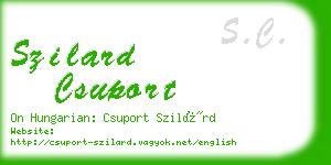 szilard csuport business card